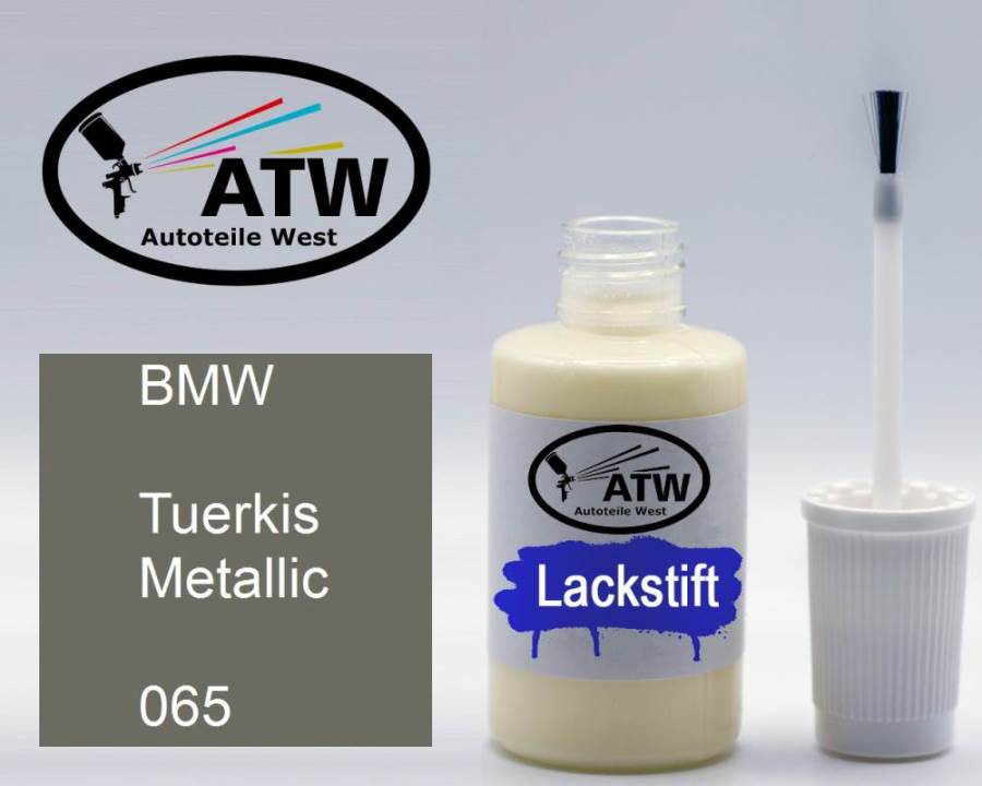 BMW, Tuerkis Metallic, 065: 20ml Lackstift, von ATW Autoteile West.